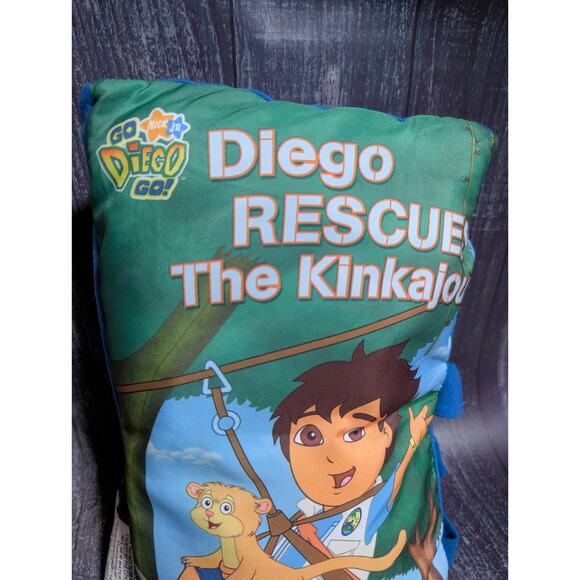 Go Diego Go - Diego Rescuses The Kinkajou Plush Pillow Book 2007 Nick Jr RARE - Picture 2 of 10